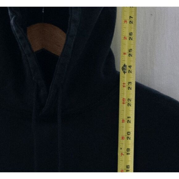 Vintage John Galt Sweatshirt‎ Flame Hoodie Pullover Black Size M - Picture 2 of 8